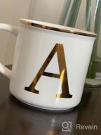 img 1 attached to Personalized Miicol Monogram Coffee Mug With Gold Initials For Home And Office Use - Perfect Gift For Friends And Family (Letter A) review by Brian Henley