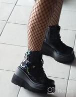 img 1 attached to Edgy And Bold: Demonia Women'S SHA52/BVL Boots For A Head-Turning Look review by Dustin Mitchell