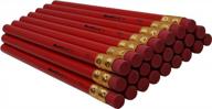 📏 revmark jumbo round pencil 24-pack: black lead, usa made cedar wood for carpenters, construction workers, woodworkers, framers, diy, students, teachers (red) логотип