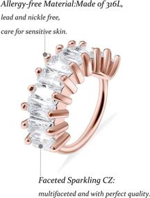 img 3 attached to 💎 Surgical Stainless Cartilage Earrings for Women - Stylish Jewelry for Body Piercings