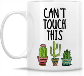 img 3 attached to Retreez 11 Oz Ceramic Coffee Mug - Funny 'Can'T Touch This' Cactus Succulent Design - Sarcastic, Funny, And Inspirational Gift For Birthdays, Friends, Coworkers - Ideal For Her, Him, And Everyone