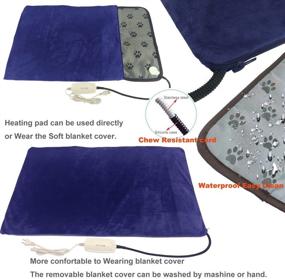 img 2 attached to 🐾 Ultimate Comfort: Pet Heating Pad for Medium Dogs and Cats - Soft Washable Cover, Waterproof, Electric, Indoor Pet Bed, Heated Cat House Mat