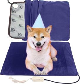 img 4 attached to 🐾 Ultimate Comfort: Pet Heating Pad for Medium Dogs and Cats - Soft Washable Cover, Waterproof, Electric, Indoor Pet Bed, Heated Cat House Mat