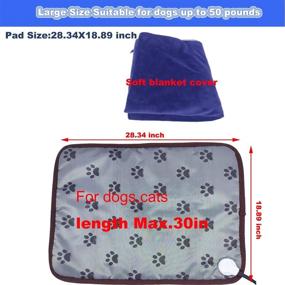 img 3 attached to 🐾 Ultimate Comfort: Pet Heating Pad for Medium Dogs and Cats - Soft Washable Cover, Waterproof, Electric, Indoor Pet Bed, Heated Cat House Mat