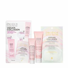 img 4 attached to Vegan Collagen Skincare Kit - Pacifica Beauty 3-Piece Gift Set W/Under Eye Patches, Overnight Face Mask & Cleanser | Vitamin C + E, Hyaluronic Acid, Travel Friendly