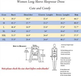 img 1 attached to ENJOYNIGHT Women'S Cotton Sleepwear Long Sleeves Nightgown Print Tee Sleep Dress