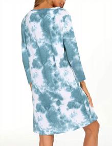 img 2 attached to ENJOYNIGHT Women'S Cotton Sleepwear Long Sleeves Nightgown Print Tee Sleep Dress