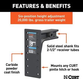 img 2 attached to CURT 48349 Adjustable Pintle Receiver