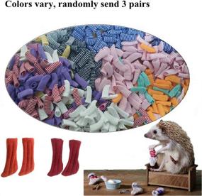 img 2 attached to 🧦 Adorable Handmade Tiny Socks for Hedgehog Hamster - Nail Care Hedgehog Clothes and More!