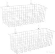 📦 kinlink wire baskets: space-saving white storage baskets for kitchen, bathroom, closets - 2 pack логотип