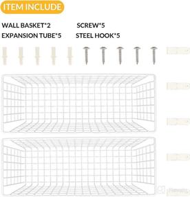 img 3 attached to 📦 KINLINK Wire Baskets: Space-Saving White Storage Baskets for Kitchen, Bathroom, Closets - 2 Pack