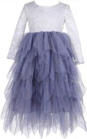 img 4 attached to 👸 Tutu Lace Flower Girls' Cake Dress Skirts: Perfect for Princess Birthday Parties