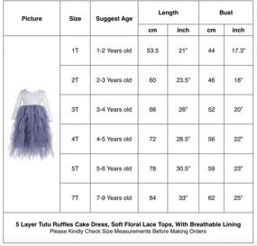 img 2 attached to 👸 Tutu Lace Flower Girls' Cake Dress Skirts: Perfect for Princess Birthday Parties