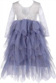 img 3 attached to 👸 Tutu Lace Flower Girls' Cake Dress Skirts: Perfect for Princess Birthday Parties