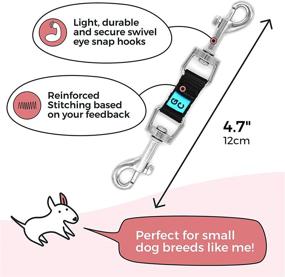 img 2 attached to 🔒 Double-Ended Safety Clip for Small Dogs - Collar Companion for Harness, Prong Collar, Pinch Collar, and Gentle Lead - Backup Clasp for Enhanced Security