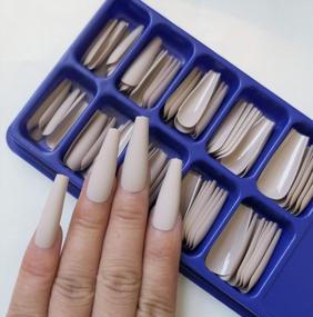 img 1 attached to Transform Your Nails With LoveOurHome'S 400Pc Matte Coffin Press On Nails Set For Salon-Quality Manicures At Home