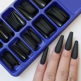 img 3 attached to Transform Your Nails With LoveOurHome'S 400Pc Matte Coffin Press On Nails Set For Salon-Quality Manicures At Home