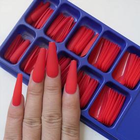 img 2 attached to Transform Your Nails With LoveOurHome'S 400Pc Matte Coffin Press On Nails Set For Salon-Quality Manicures At Home