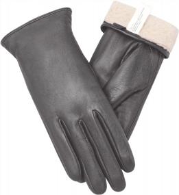 img 4 attached to Vislivin Women'S Genuine Leather Gloves With Full Hand Touch Screen Function, Warm Winter Texting And Driving Gloves
