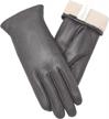 vislivin women's genuine leather gloves with full hand touch screen function, warm winter texting and driving gloves logo