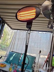 img 5 attached to TRUSTECH Outdoor Patio Heater - Adjustable 1500W Waterproof Heater With Rapid 3-Second Heating, IP34 Protection, And Tip-Over Safety Feature For Balcony, Backyard, And Garage Use