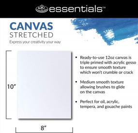 img 3 attached to 10-Pack Of Royal & Langnickel Essentials 8X10" Triple Gessoed Stretched Canvases For Optimal Oil And Acrylic Painting Results