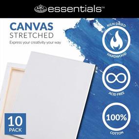 img 2 attached to 10-Pack Of Royal & Langnickel Essentials 8X10" Triple Gessoed Stretched Canvases For Optimal Oil And Acrylic Painting Results