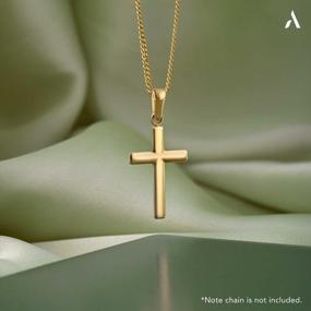 img 2 attached to Unisex 9Ct Yellow Gold Cross Pendant By Amberta Allure - Stylish And Timeless Design