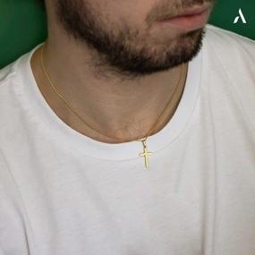 img 1 attached to Unisex 9Ct Yellow Gold Cross Pendant By Amberta Allure - Stylish And Timeless Design