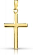 unisex 9ct yellow gold cross pendant by amberta allure - stylish and timeless design logo