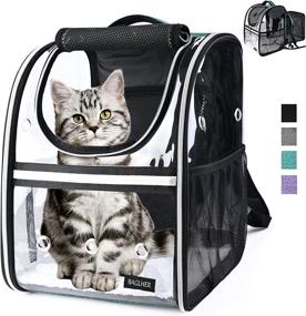 img 4 attached to 🐾 Airline Approved Expandable Pet Carrier Backpack by BAGLHER - Ideal Travel Solution for Cats, Puppies, and Small Animals with Fleece Pad Included