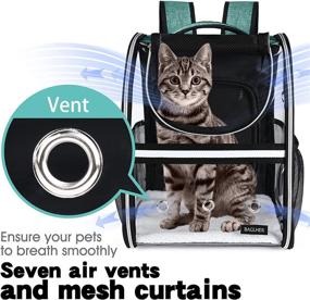 img 2 attached to 🐾 Airline Approved Expandable Pet Carrier Backpack by BAGLHER - Ideal Travel Solution for Cats, Puppies, and Small Animals with Fleece Pad Included