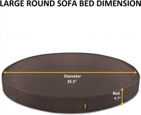 img 3 attached to Large Brown Deluxe Orthopedic Memory Foam Round Dog Bed By KOPEKS For Optimal Comfort