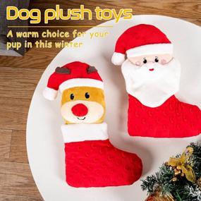 img 1 attached to Indestructible And Squeaky Christmas Reindeer Dog Toy – Perfect For Large And Medium Breeds!