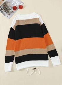 img 1 attached to Stay Stylish & Comfy With Acelitt'S Color Block Long Sleeve Sweater For Women