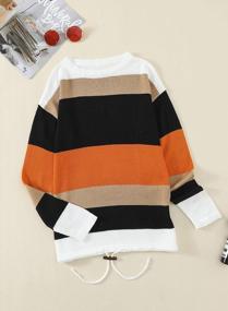 img 2 attached to Stay Stylish & Comfy With Acelitt'S Color Block Long Sleeve Sweater For Women