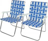 set of 2 blue webbed folding chairs by pearington - reinforced aluminum, perfect for outdoor activities such as camping, beach, lawn, and backyard bbqs logo
