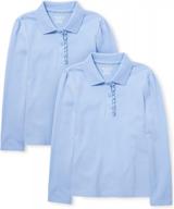 adorable long sleeve ruffle polo for girls by the children's place logo