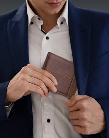 img 2 attached to 💼 Stylish Genuine Leather Bifold Wallet with RFID Blocking - Must-Have Men's Accessory