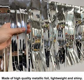 img 3 attached to 10 Feet Long Silver Foil Fringe Garland - Pack Of 1 Shiny Metallic Tassel Banner For Parade Floats, Bridal Showers, Weddings, Birthdays, And Wall Decorations