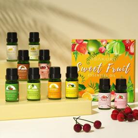 img 1 attached to Gift Set Of 10 Premium ASAKUKI Fruit Essential Oils - Coconut, Mango, Lemon & More!