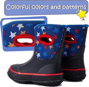 img 1 attached to PENNYSUE Toddler Neoprene Boots Girls Boys' Shoes : Boots