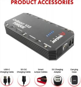 img 1 attached to Wagan EL7507 Jump Starter IOnBoost V10 Torque 1000Amp Peak 12V Portable Lithium Car Battery Up To 7.8L V10 Or 6.7L Diesel, 12V Jump Pack With Built-In LED Bright Light, UL Certified