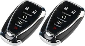 img 2 attached to 🔑 2016-2019 Chevy Camaro Malibu Cruze Smart Key Fob Keyless Entry Remote - 2 Pack (HYQ4EA)