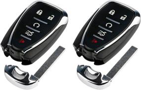 img 3 attached to 🔑 2016-2019 Chevy Camaro Malibu Cruze Smart Key Fob Keyless Entry Remote - 2 Pack (HYQ4EA)