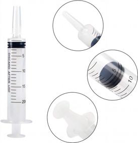 img 1 attached to DEPEPE Plastic Syringe Catheter Tip Set - 8Pcs, 20Ml And 60Ml With Caps For Lip Gloss, Lab, Measurement And Dispensing