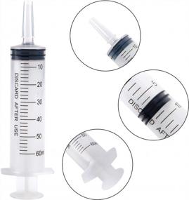 img 2 attached to DEPEPE Plastic Syringe Catheter Tip Set - 8Pcs, 20Ml And 60Ml With Caps For Lip Gloss, Lab, Measurement And Dispensing