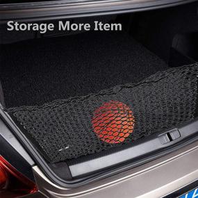 img 1 attached to 35 x 12 (90x30cm) Heavy Duty Truck Cargo Net - Stretchable & Adjustable with 4 Hooks, Storage Mesh Organizer Bungee Net for Car, SUV, Truck - Universal Elasticized Design