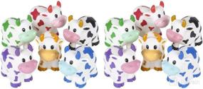 img 1 attached to 🐮 12 Pack of Fun: Rubber Water Squirting Cow Toys - Perfect for Playtime!