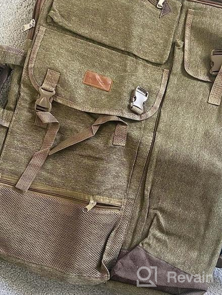 img 1 attached to TRANSON Art Portfolio Case Artist Backpack Canvas Bag Large 26” X 19.5” Khaki Color review by Ryan Eastman